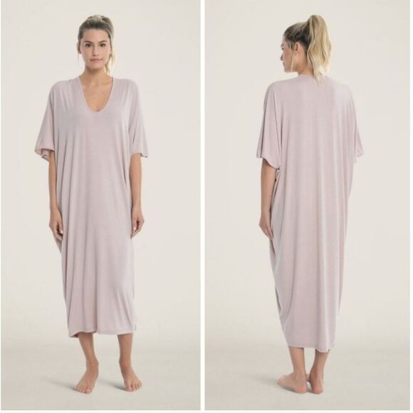 Barefoot Dreams Luxe Milk Jersey Caftan Loungewear Faded Rose Size OS Plus - Picture 1 of 7